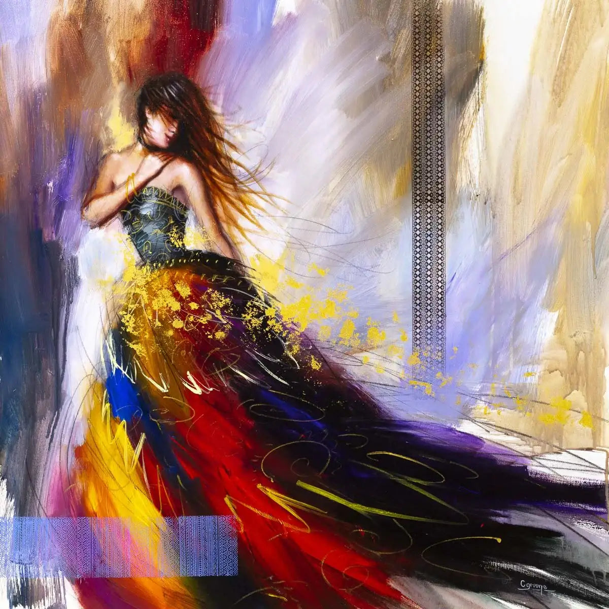 Sheer Vibrance - Original - SOLD by artist Charlotte Green - Wyecliffe Galleries