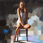 Waiting For You - Original - SOLD by artist Charlotte Green - Wyecliffe Galleries