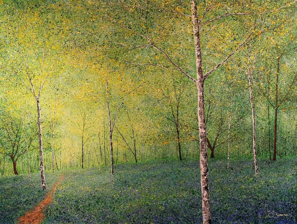 Bluebell Woods - SOLD by artist Chris Bourne - Wyecliffe Galleries