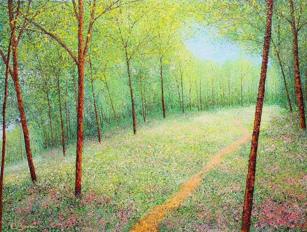 Summer Woodland II - SOLD by artist Chris Bourne - Wyecliffe Galleries