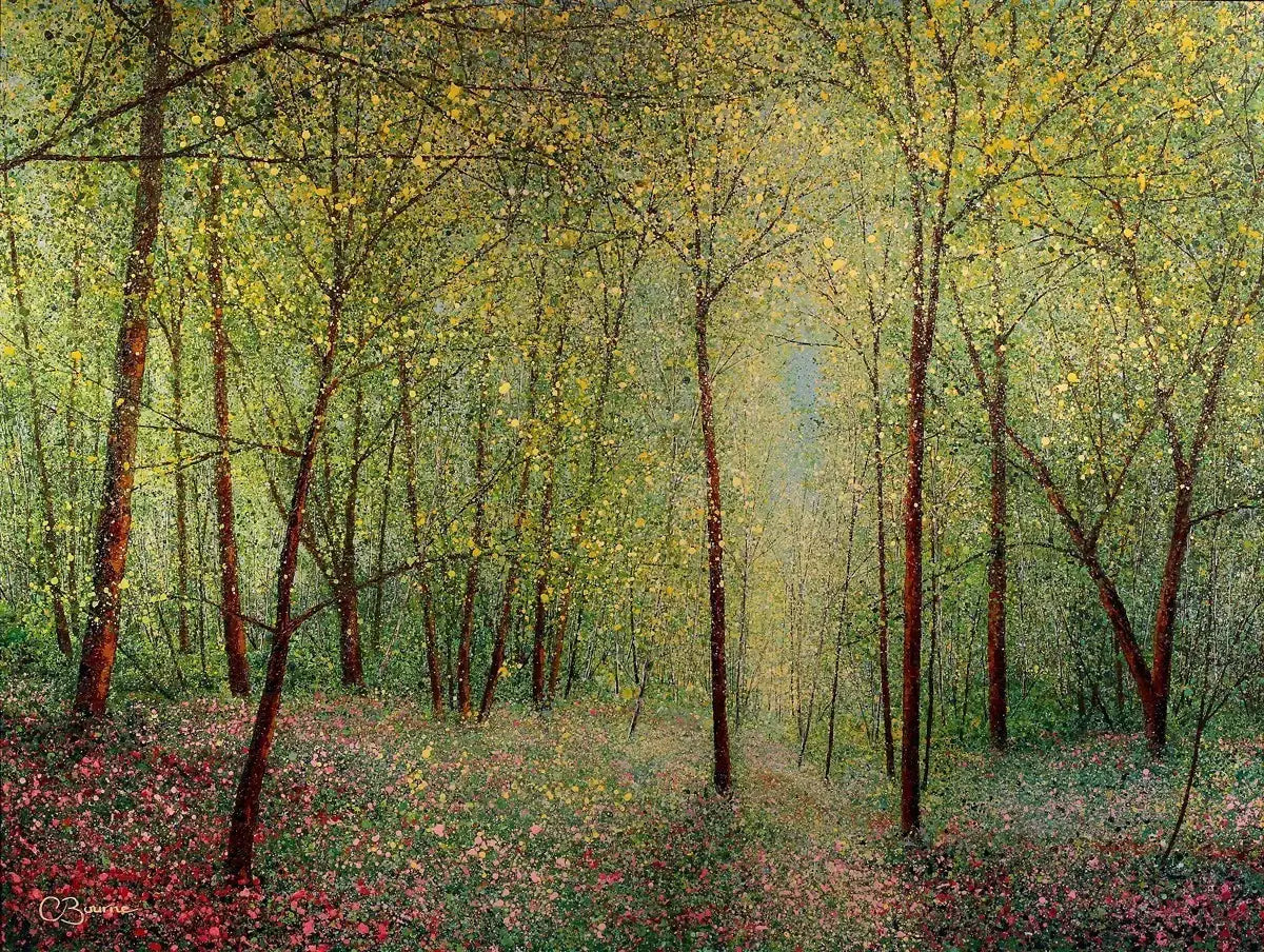 Summer Woodland - SOLD by artist Chris Bourne - Wyecliffe Galleries