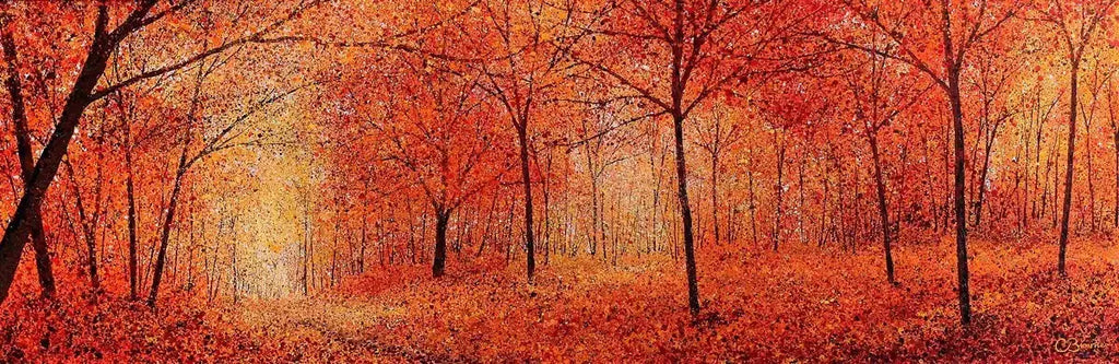 The Pathway (Autumn) - SOLD by artist Chris Bourne - Wyecliffe Galleries
