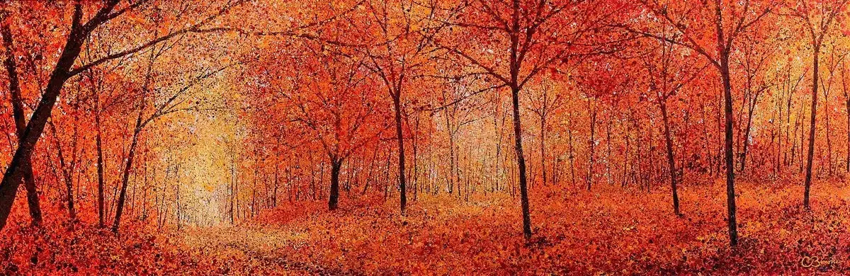 The Pathway (Autumn) - SOLD by artist Chris Bourne - Wyecliffe Galleries