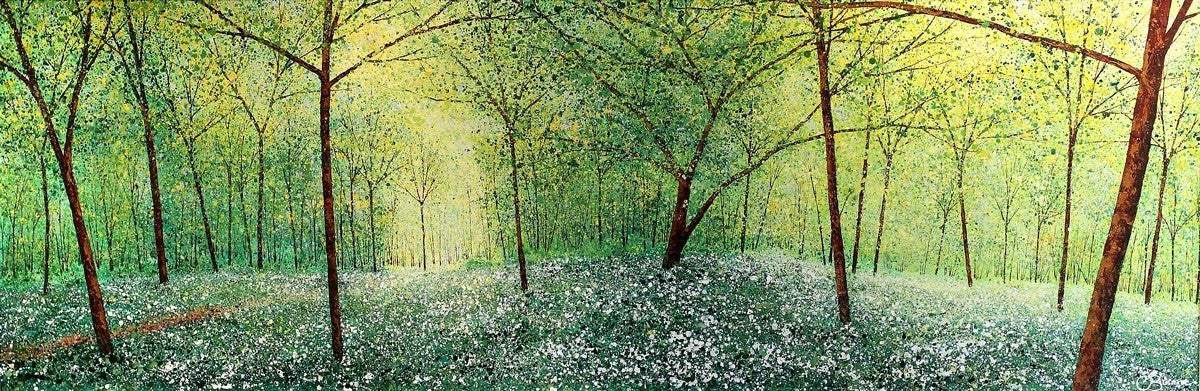 The Pathway (Spring) - SOLD by artist Chris Bourne - Wyecliffe Galleries