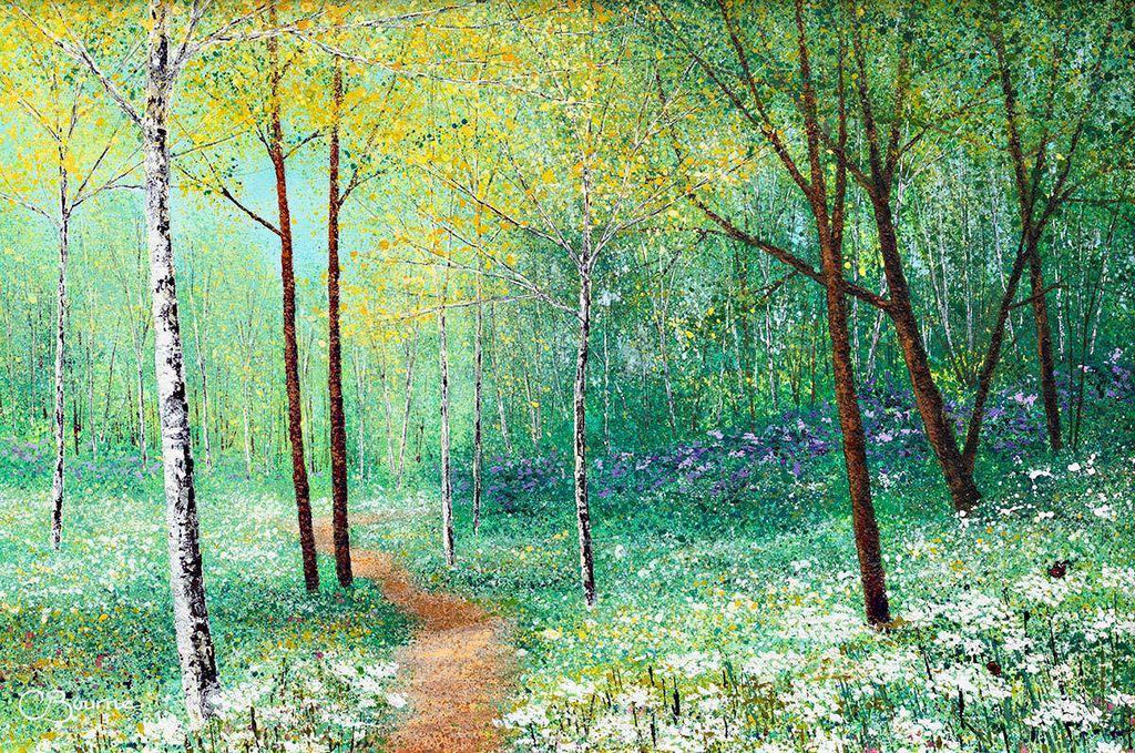 Walking through Daisies - Original - SOLD by artist Chris Bourne - Wyecliffe Galleries