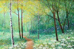 Walking through Daisies - Original - SOLD by artist Chris Bourne - Wyecliffe Galleries