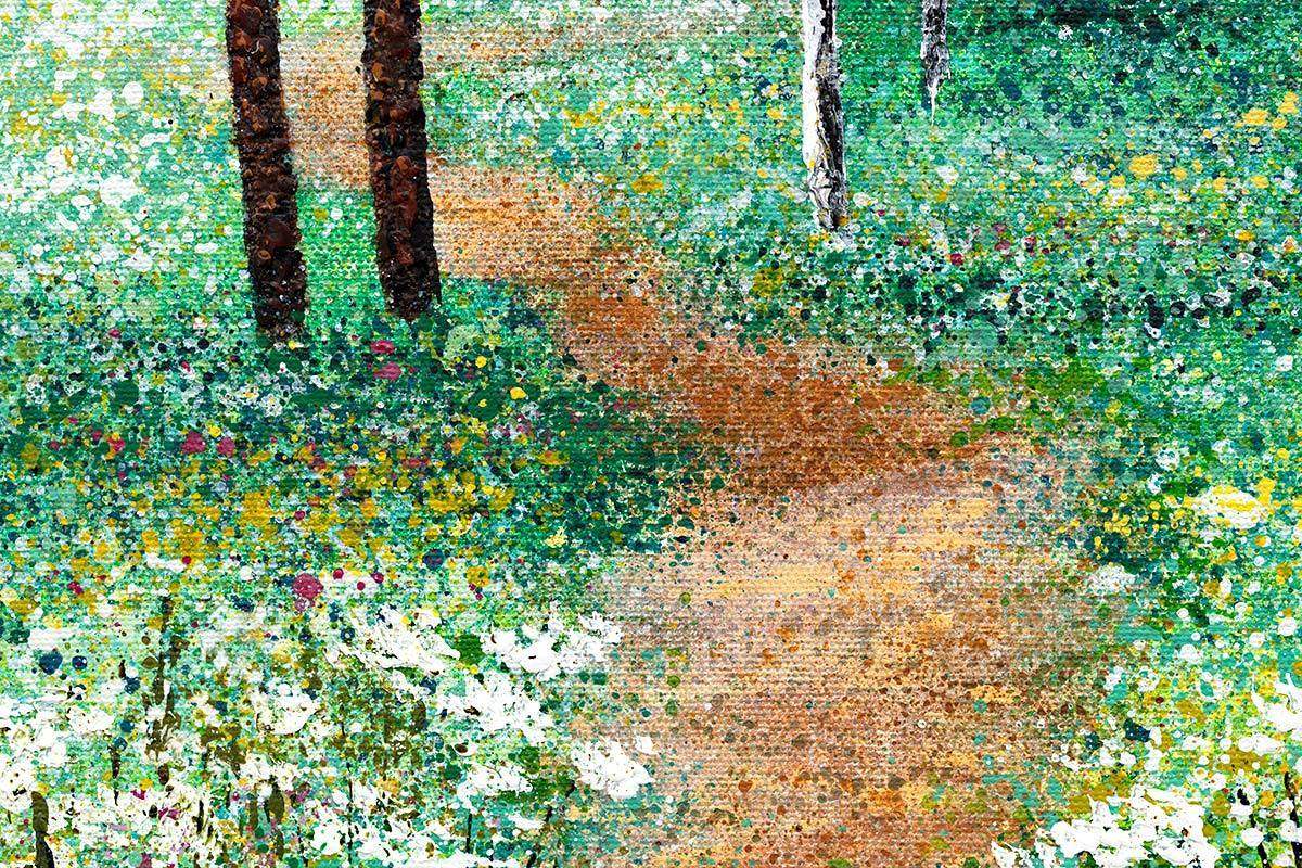 Walking through Daisies - Original - SOLD by artist Chris Bourne - Wyecliffe Galleries