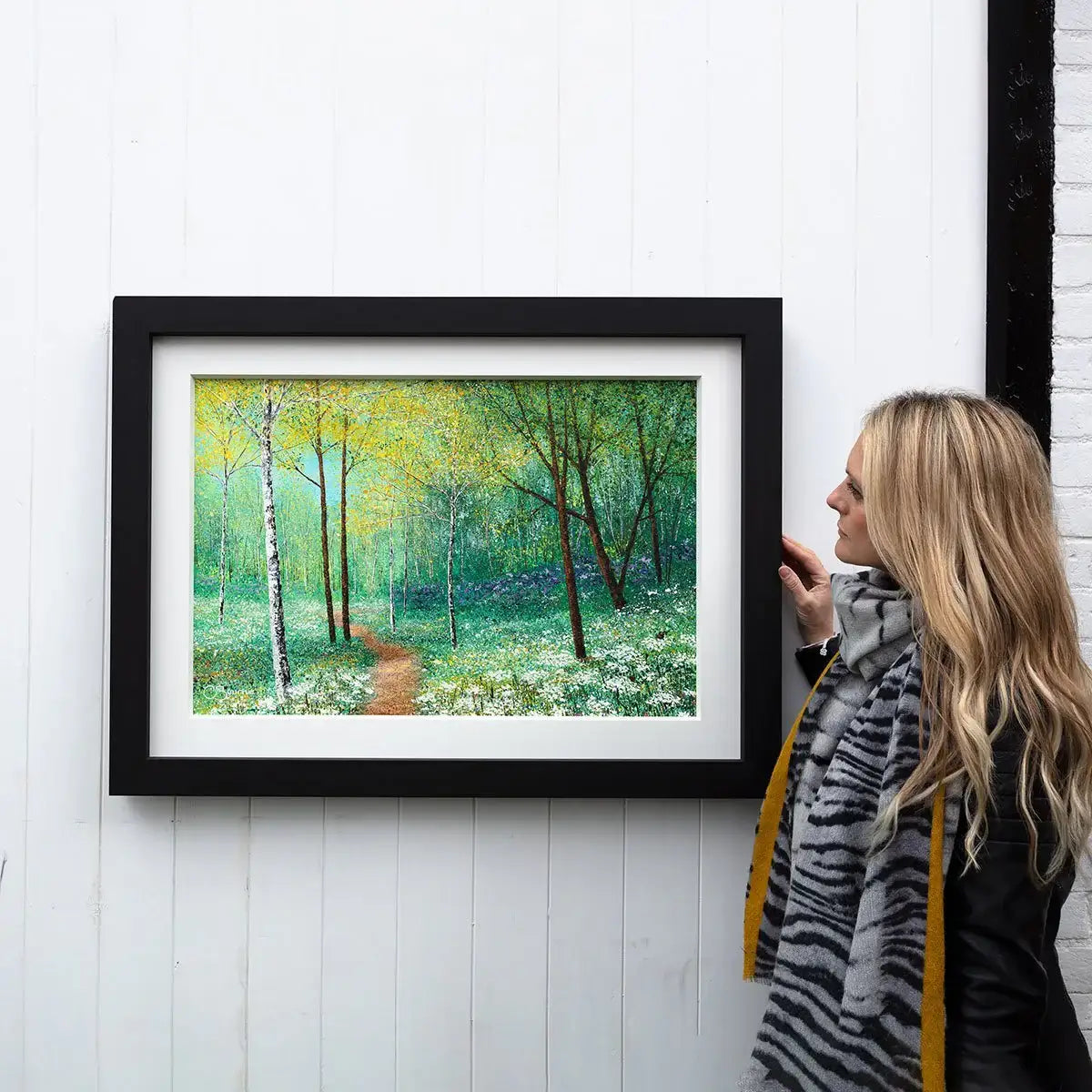 Walking through Daisies - Original - SOLD by artist Chris Bourne - Wyecliffe Galleries