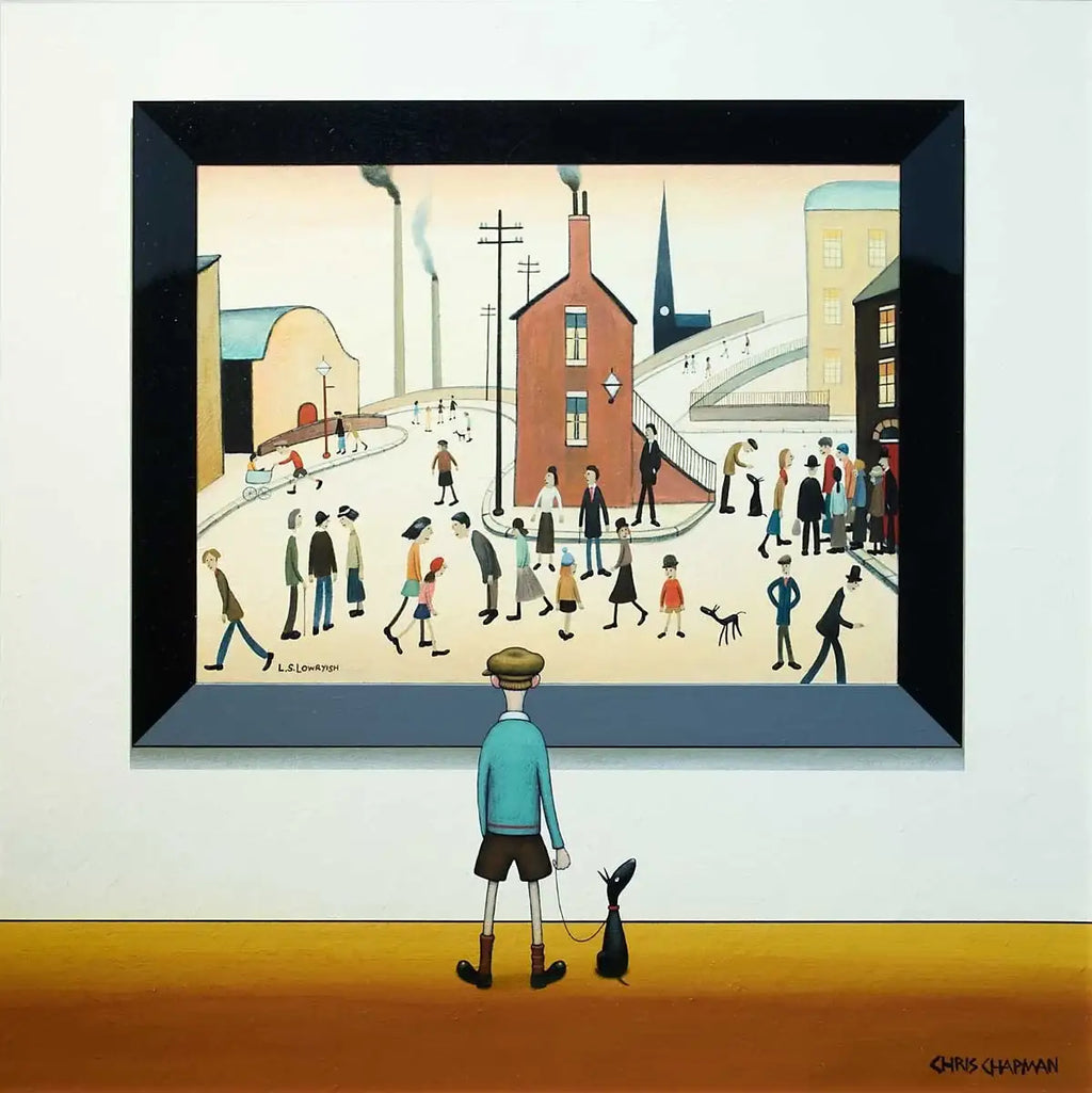 A Busy Street -SOLD by artist Chris Chapman - Wyecliffe Galleries