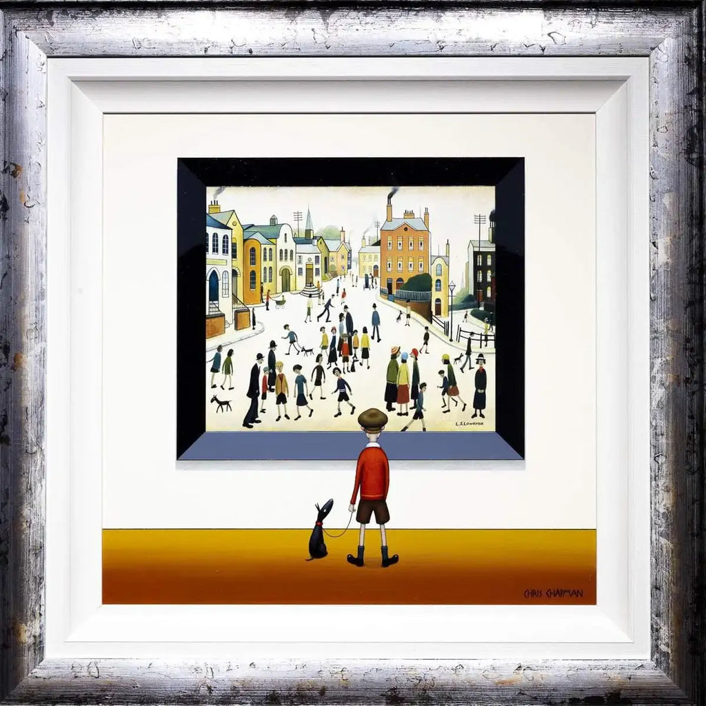 A Crowded Street - Original - SOLD by artist Chris Chapman - Wyecliffe Galleries