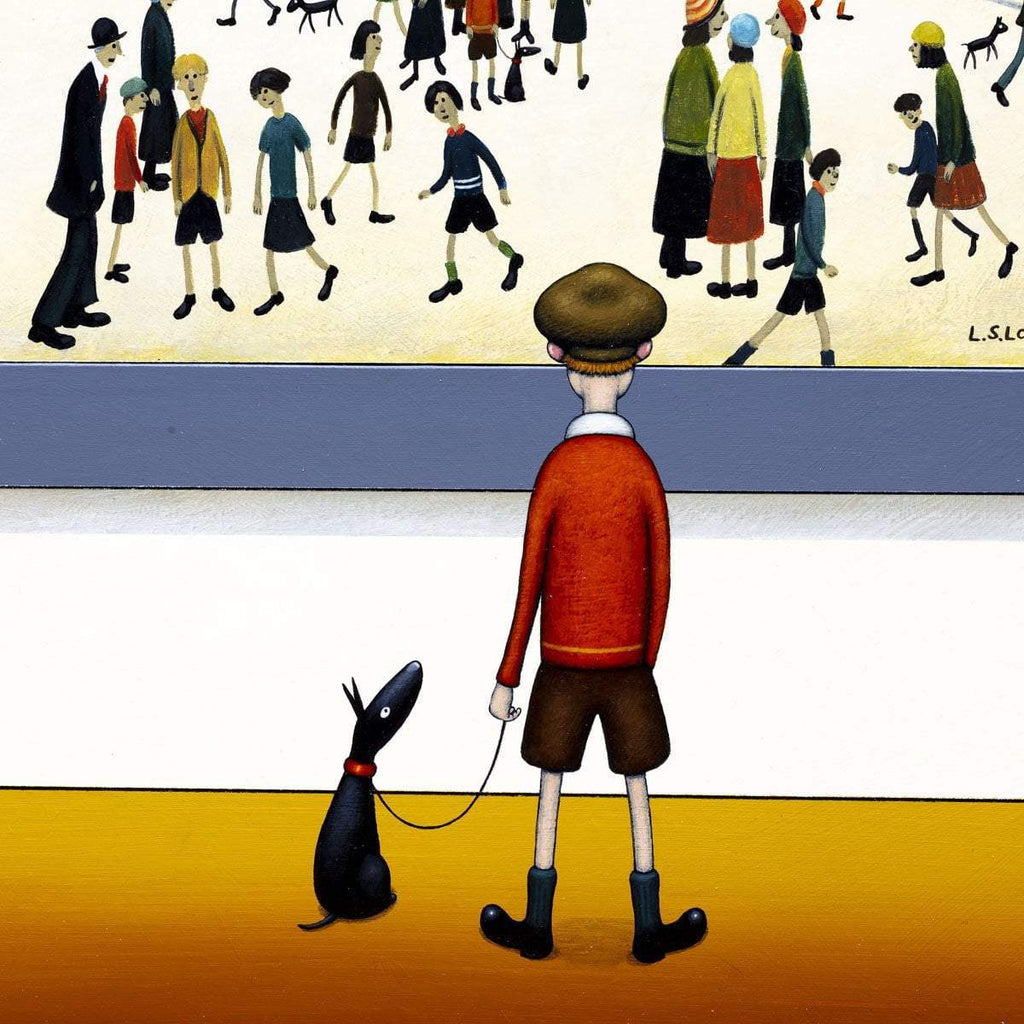 A Crowded Street - Original - SOLD by artist Chris Chapman - Wyecliffe Galleries