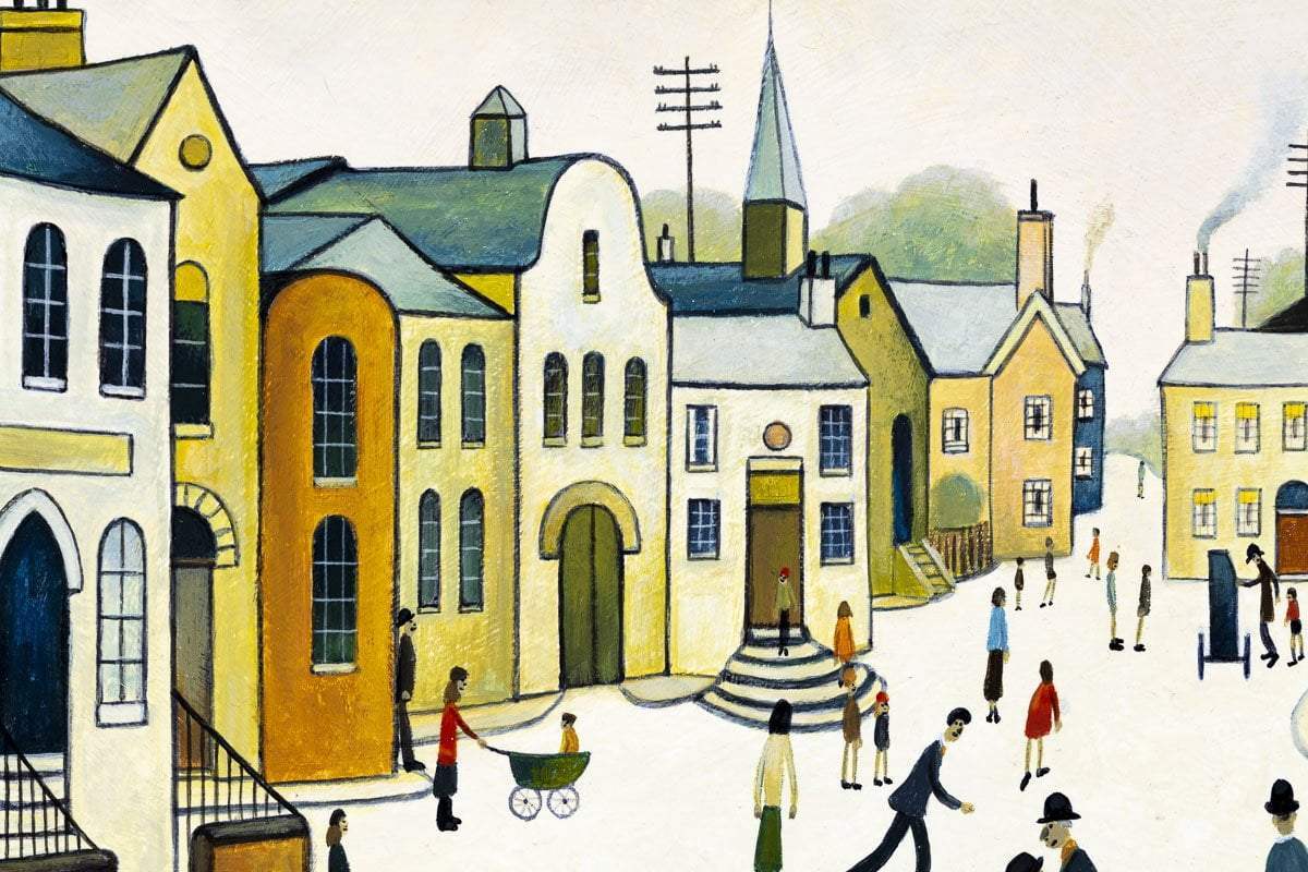 A Crowded Street - Original - SOLD by artist Chris Chapman - Wyecliffe Galleries