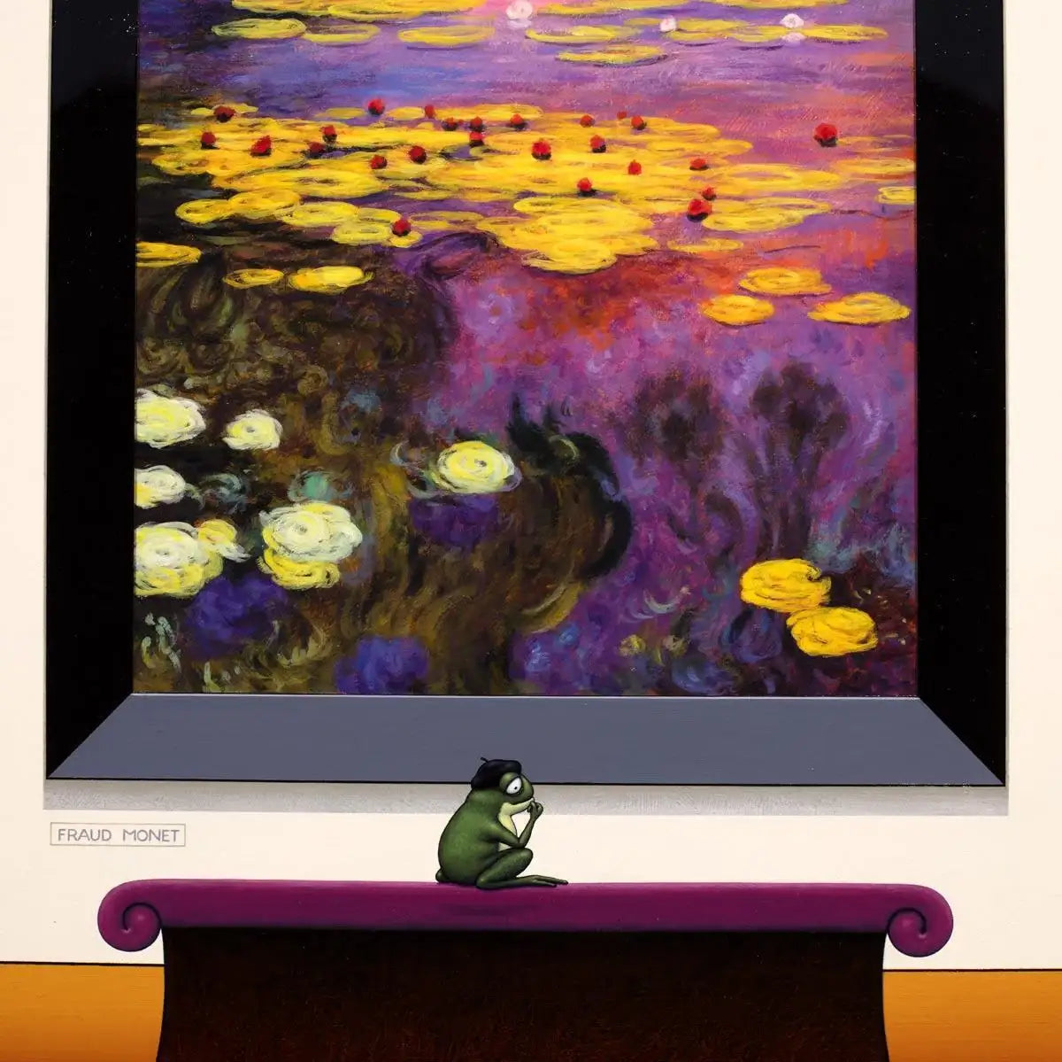 A Frog Having an Existential Crisis - Original - SOLD by artist Chris Chapman - Wyecliffe Galleries