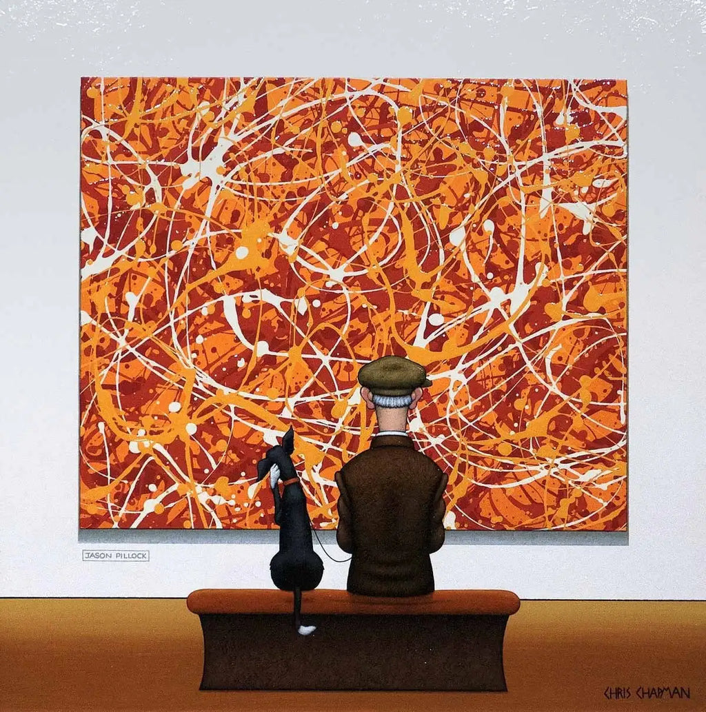 A Pondering Pooch - SOLD by artist Chris Chapman - Wyecliffe Galleries