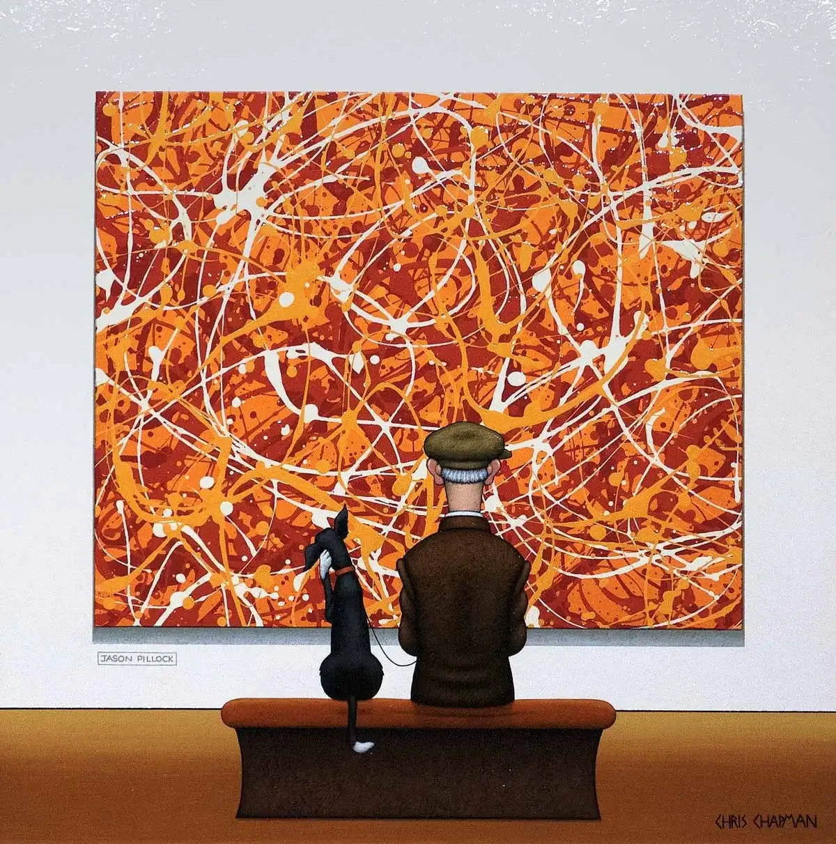 A Pondering Pooch - SOLD by artist Chris Chapman - Wyecliffe Galleries