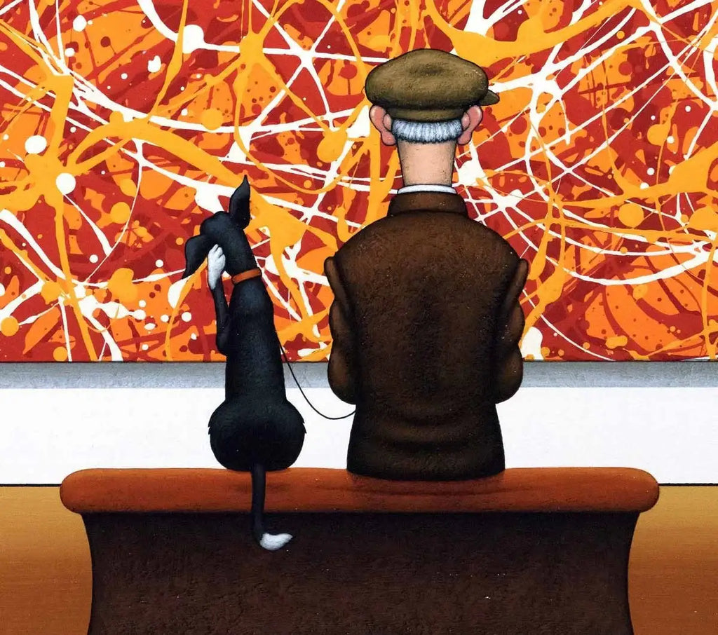 A Pondering Pooch - SOLD by artist Chris Chapman - Wyecliffe Galleries