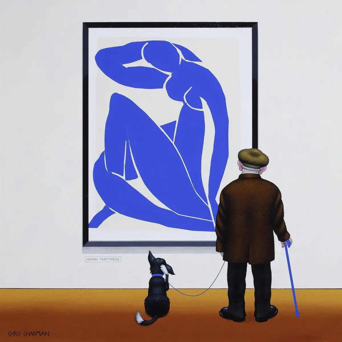 Blue Cutouts - Original - SOLD by artist Chris Chapman - Wyecliffe Galleries