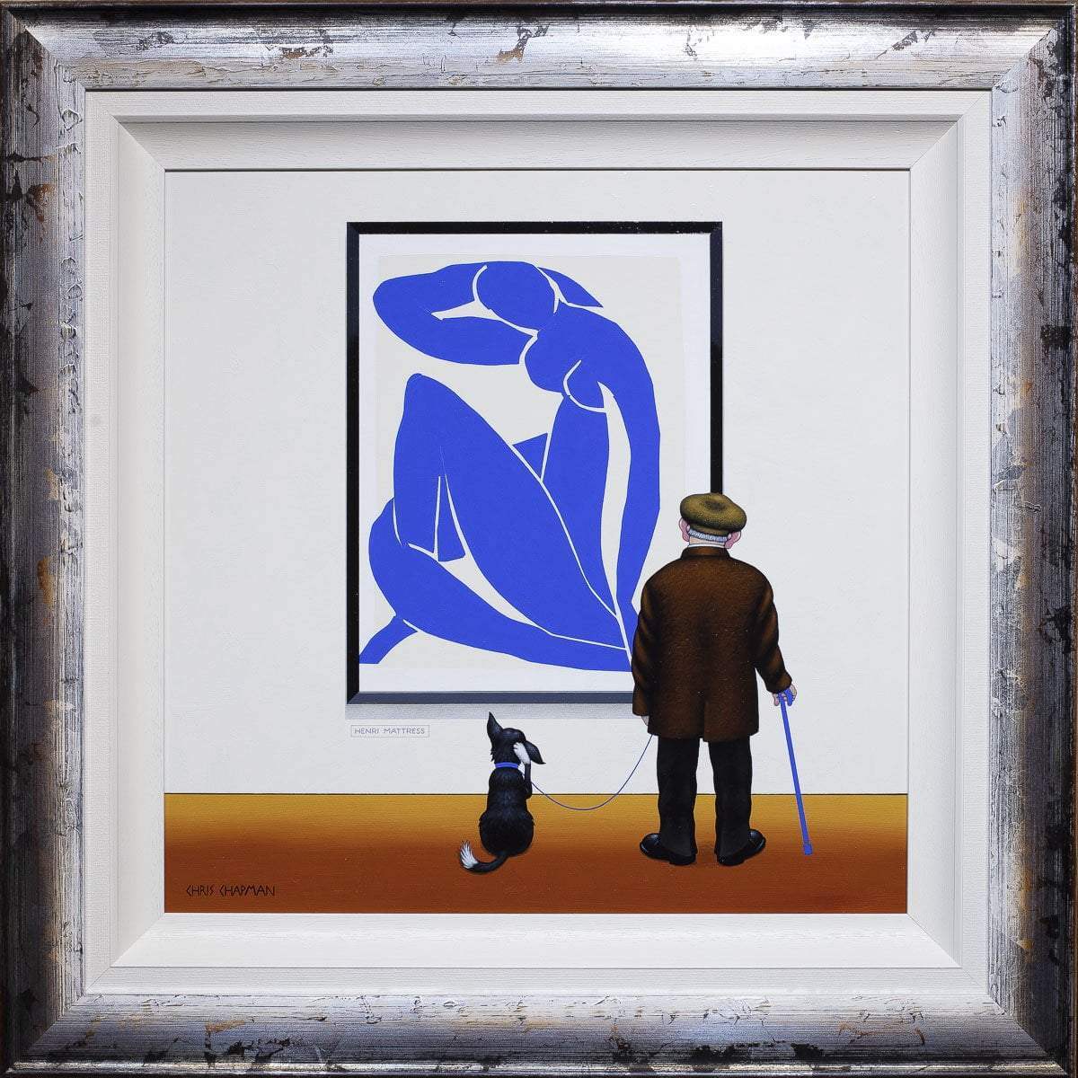 Blue Cutouts - Original - SOLD by artist Chris Chapman - Wyecliffe Galleries