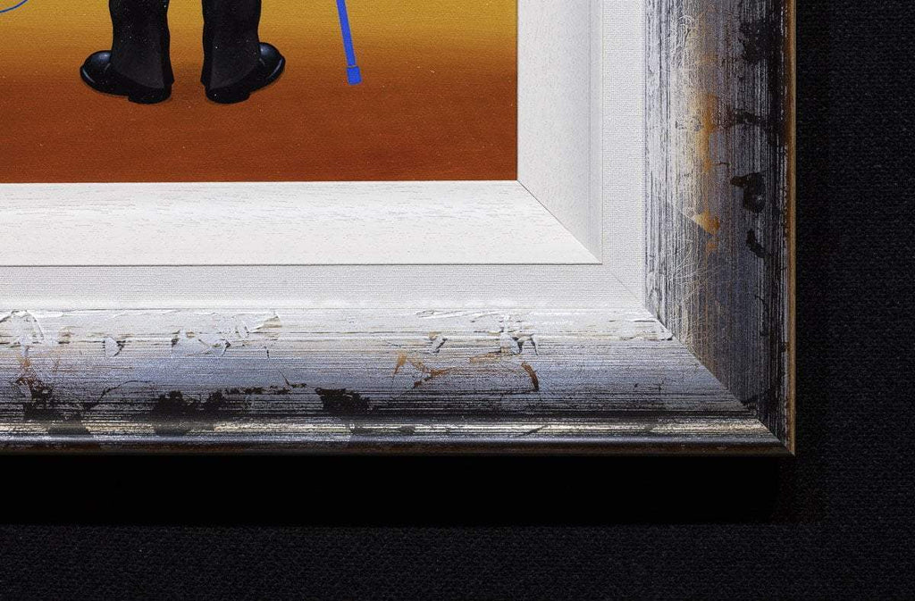 Blue Cutouts - Original - SOLD by artist Chris Chapman - Wyecliffe Galleries