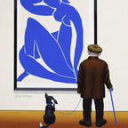 Blue Cutouts - Original - SOLD by artist Chris Chapman - Wyecliffe Galleries