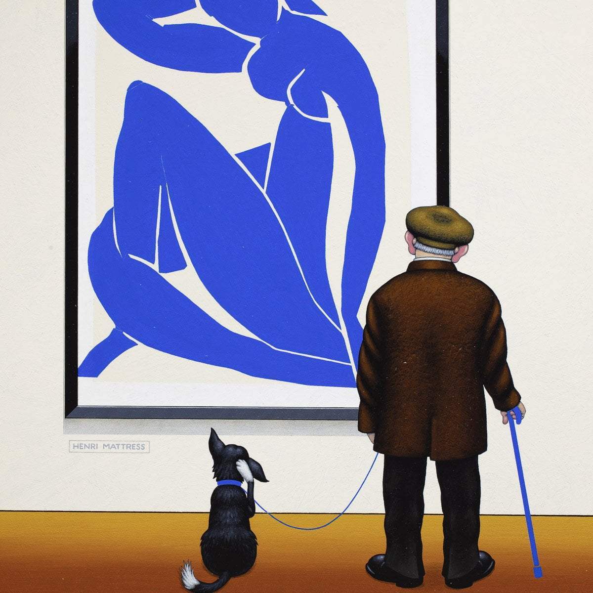 Blue Cutouts - Original - SOLD by artist Chris Chapman - Wyecliffe Galleries