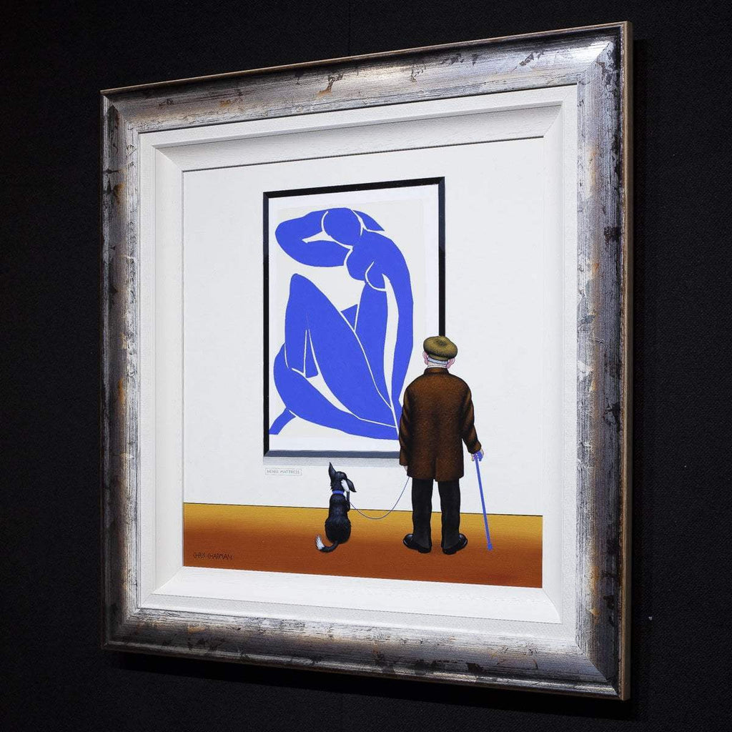 Blue Cutouts - Original - SOLD by artist Chris Chapman - Wyecliffe Galleries