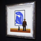 Blue Cutouts - Original - SOLD by artist Chris Chapman - Wyecliffe Galleries