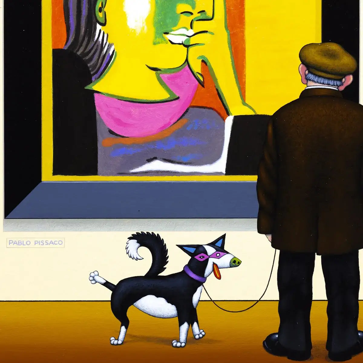 Cubist Collie - Original - SOLD by artist Chris Chapman - Wyecliffe Galleries