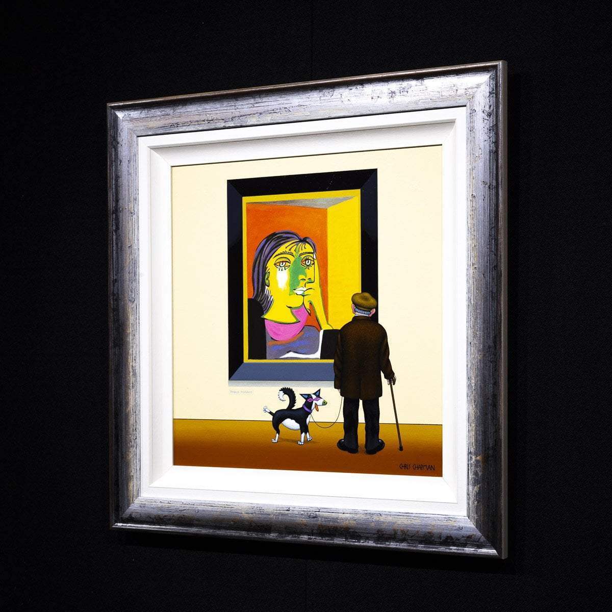 Cubist Collie - Original - SOLD by artist Chris Chapman - Wyecliffe Galleries