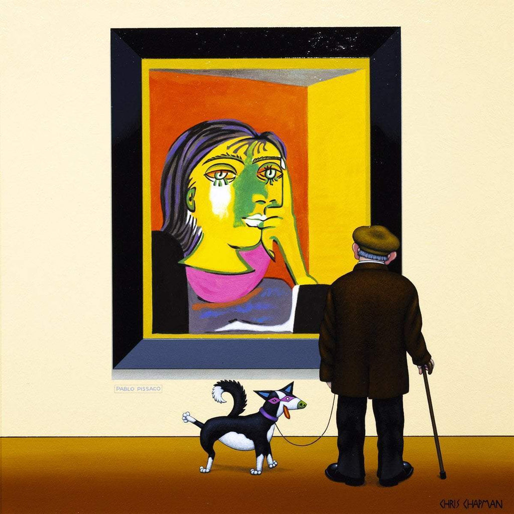 Cubist Collie - Original - SOLD by artist Chris Chapman - Wyecliffe Galleries