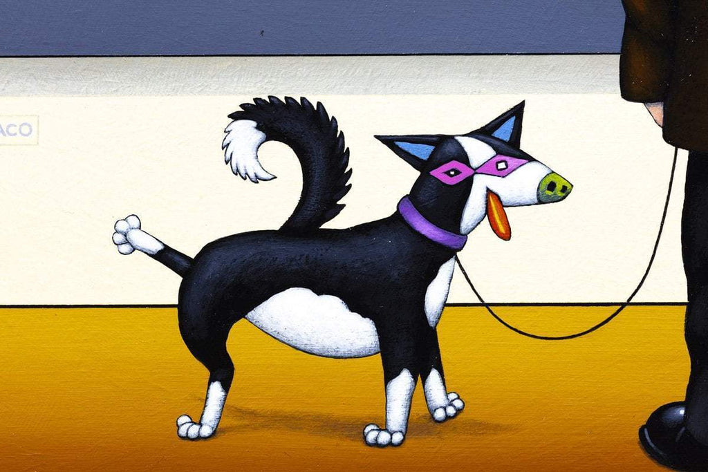 Cubist Collie - Original - SOLD by artist Chris Chapman - Wyecliffe Galleries