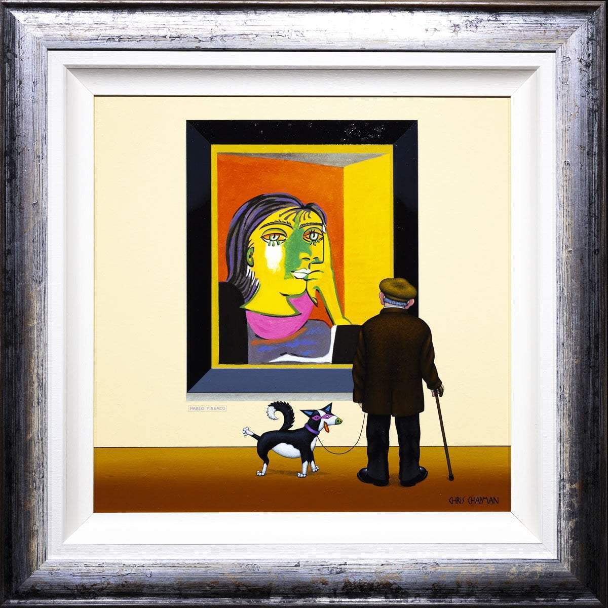Cubist Collie - Original - SOLD by artist Chris Chapman - Wyecliffe Galleries