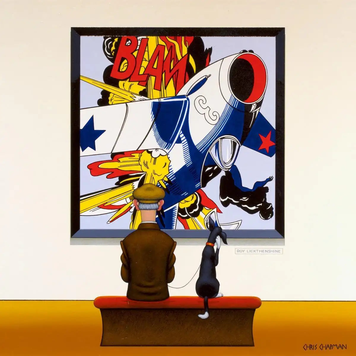 Dog Fright - Original - SOLD by artist Chris Chapman - Wyecliffe Galleries