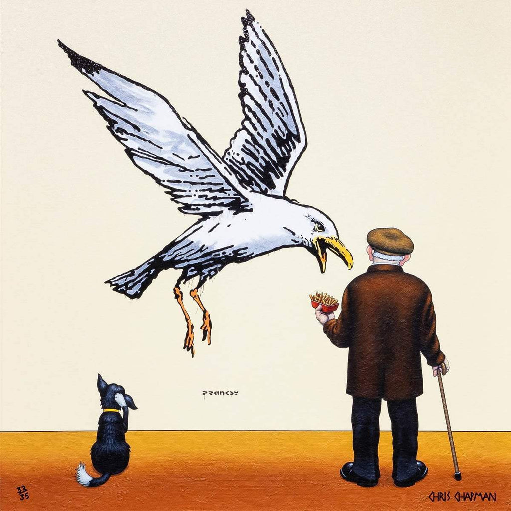 Feathers and Fries - Edition by artist Chris Chapman - Wyecliffe Galleries