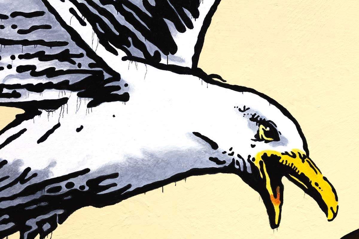 Feathers and Fries - Original - SOLD by artist Chris Chapman - Wyecliffe Galleries