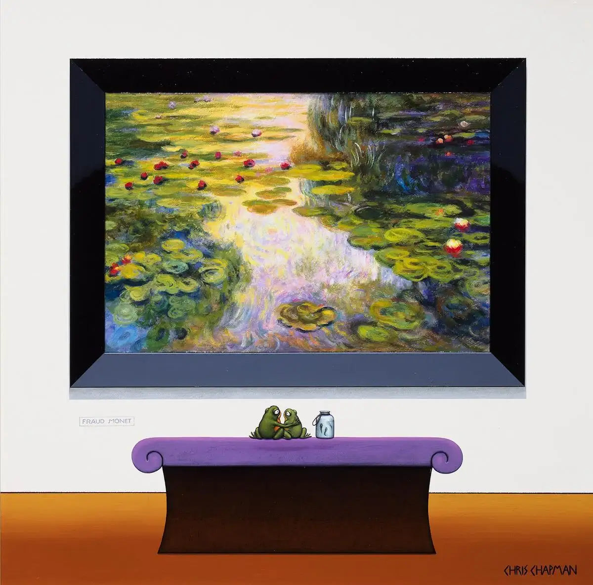 In The Gallery With The Kids - Original - SOLD by artist Chris Chapman - Wyecliffe Galleries