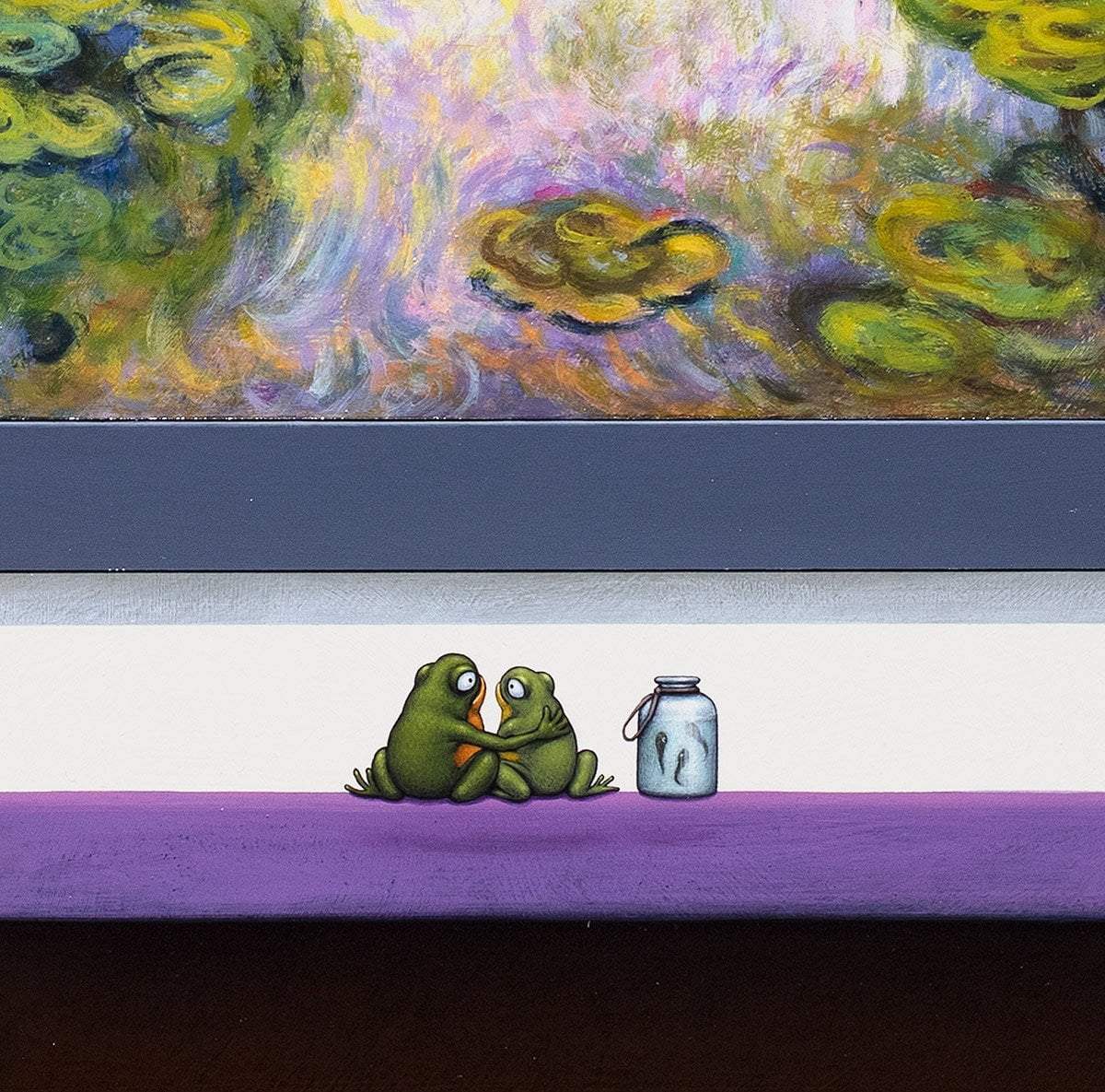 In The Gallery With The Kids - Original - SOLD by artist Chris Chapman - Wyecliffe Galleries
