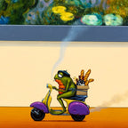 Monet and Merlot - Original - SOLD by artist Chris Chapman - Wyecliffe Galleries