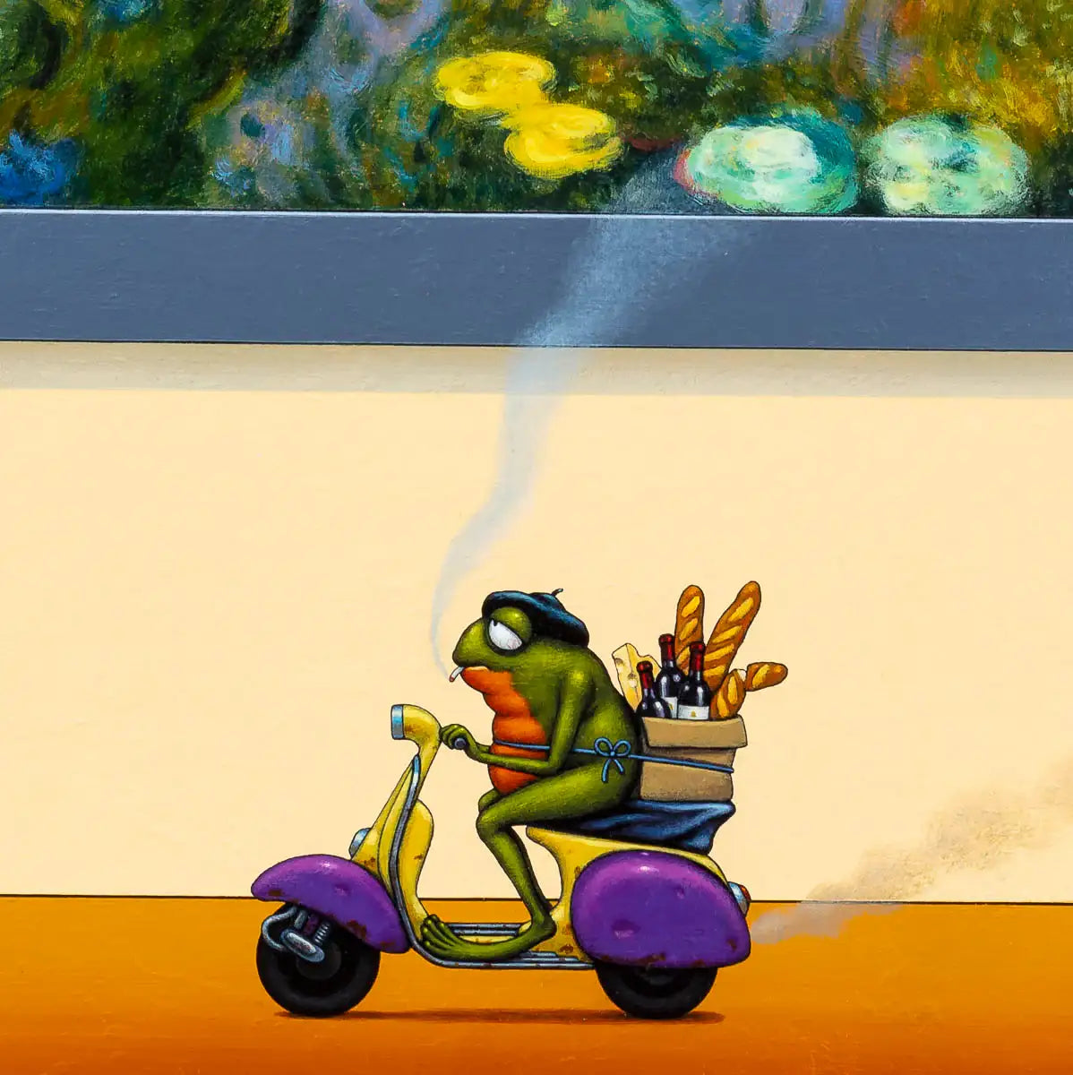 Monet and Merlot - Original - SOLD by artist Chris Chapman - Wyecliffe Galleries