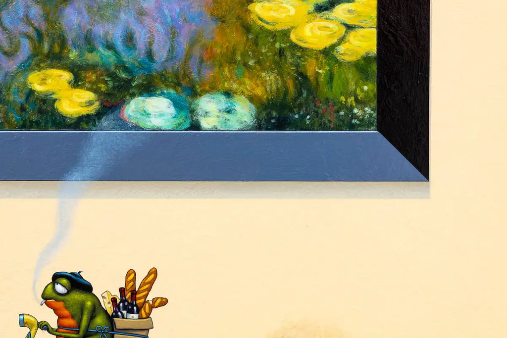 Monet and Merlot - Original - SOLD by artist Chris Chapman - Wyecliffe Galleries