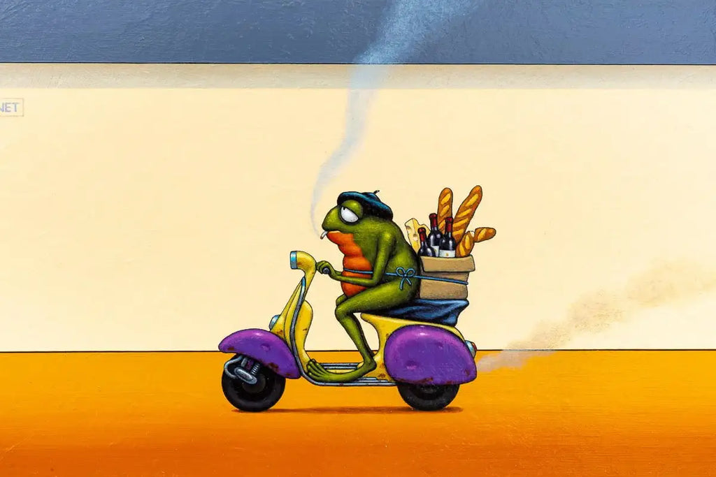 Monet and Merlot - Original - SOLD by artist Chris Chapman - Wyecliffe Galleries