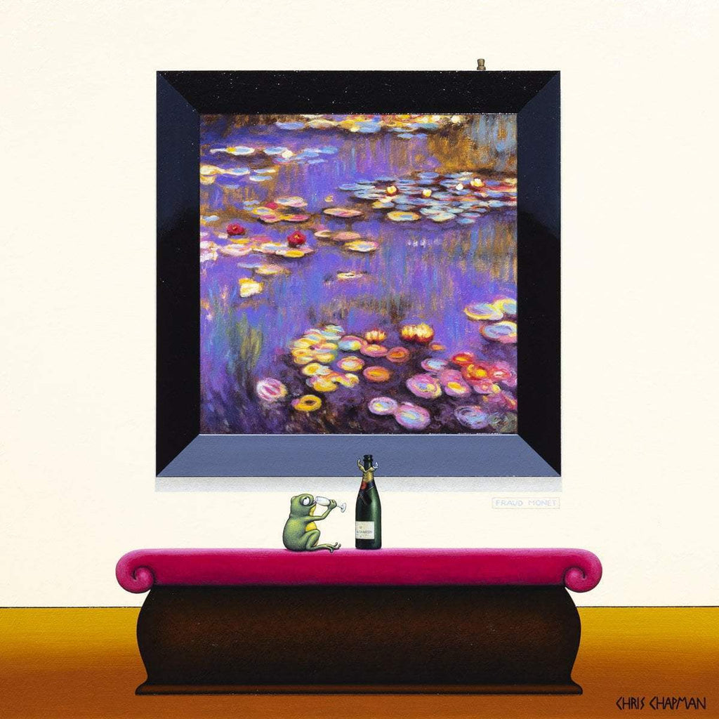 Monet and Moet - Original - SOLD by artist Chris Chapman - Wyecliffe Galleries