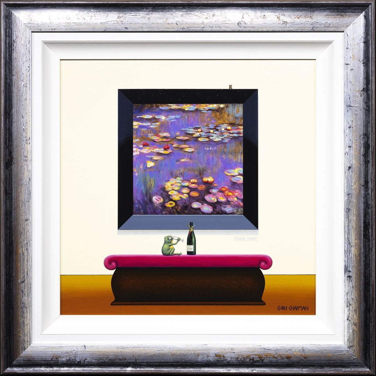 Monet and Moet - Original - SOLD by artist Chris Chapman - Wyecliffe Galleries