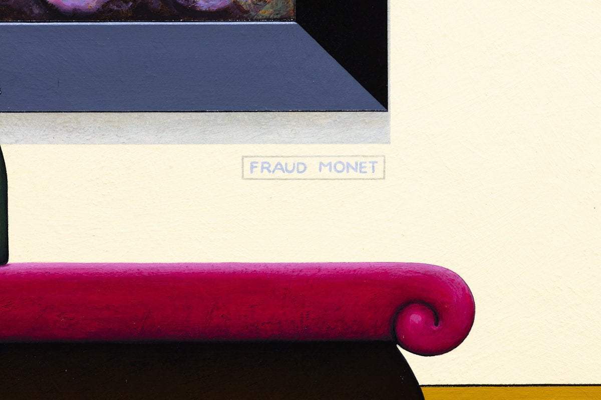 Monet and Moet - Original - SOLD by artist Chris Chapman - Wyecliffe Galleries