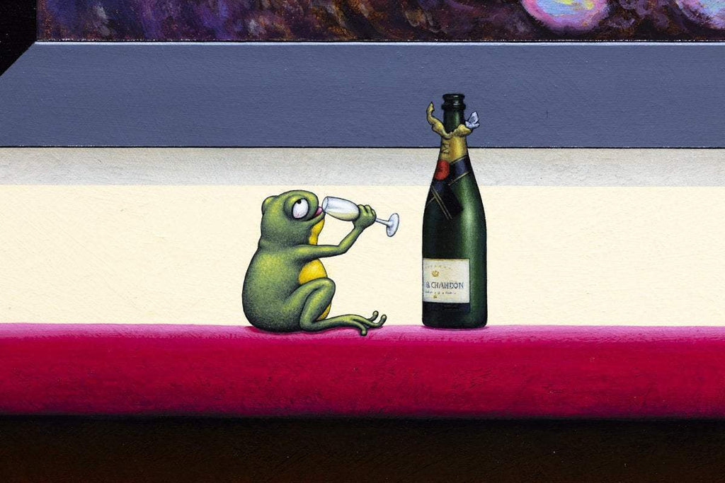 Monet and Moet - Original - SOLD by artist Chris Chapman - Wyecliffe Galleries