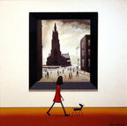 Outside the Church - SOLD by artist Chris Chapman - Wyecliffe Galleries