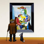 Pablo Puzzled - Original - SOLD by artist Chris Chapman - Wyecliffe Galleries