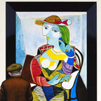 Pablo Puzzled - Original - SOLD by artist Chris Chapman - Wyecliffe Galleries