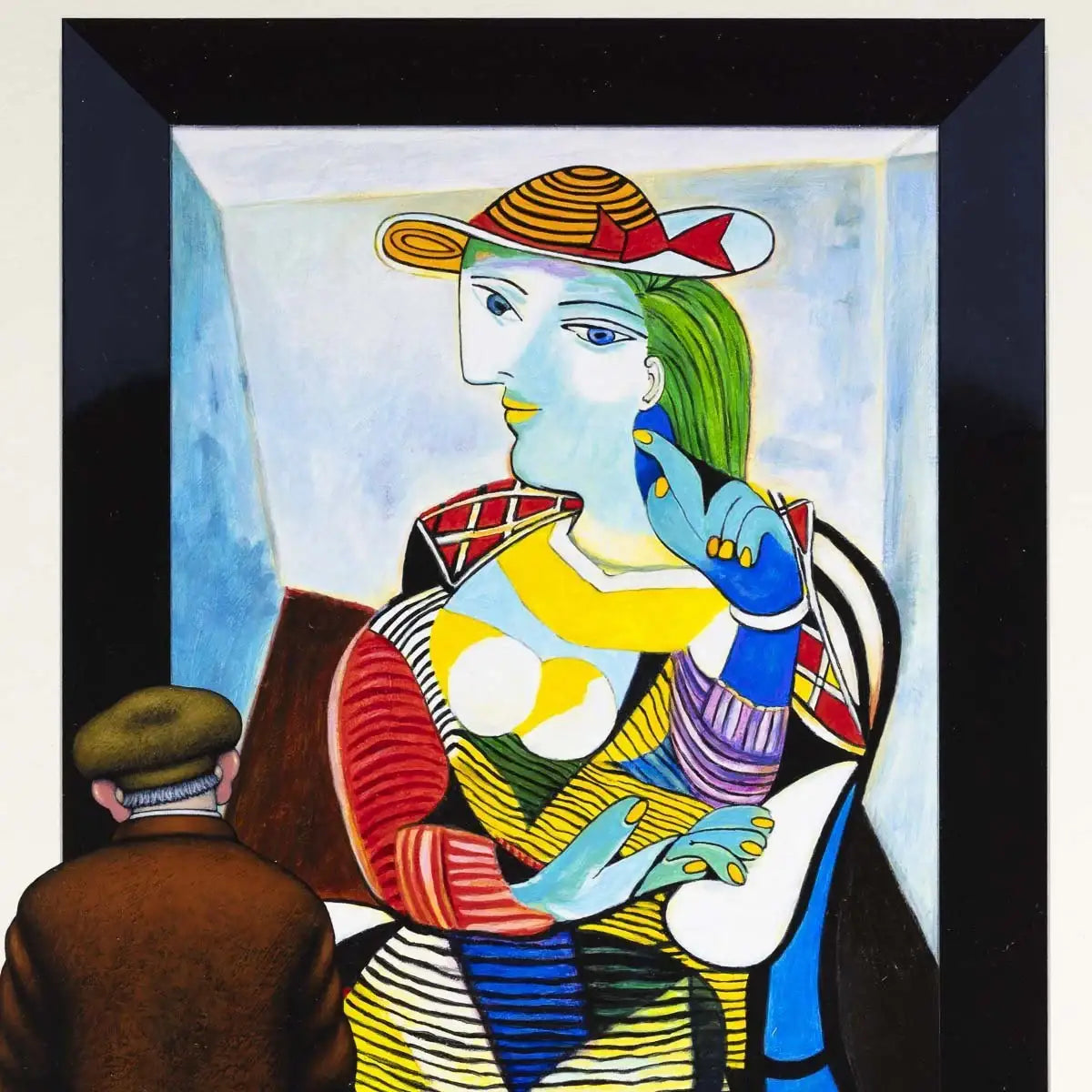 Pablo Puzzled - Original - SOLD by artist Chris Chapman - Wyecliffe Galleries