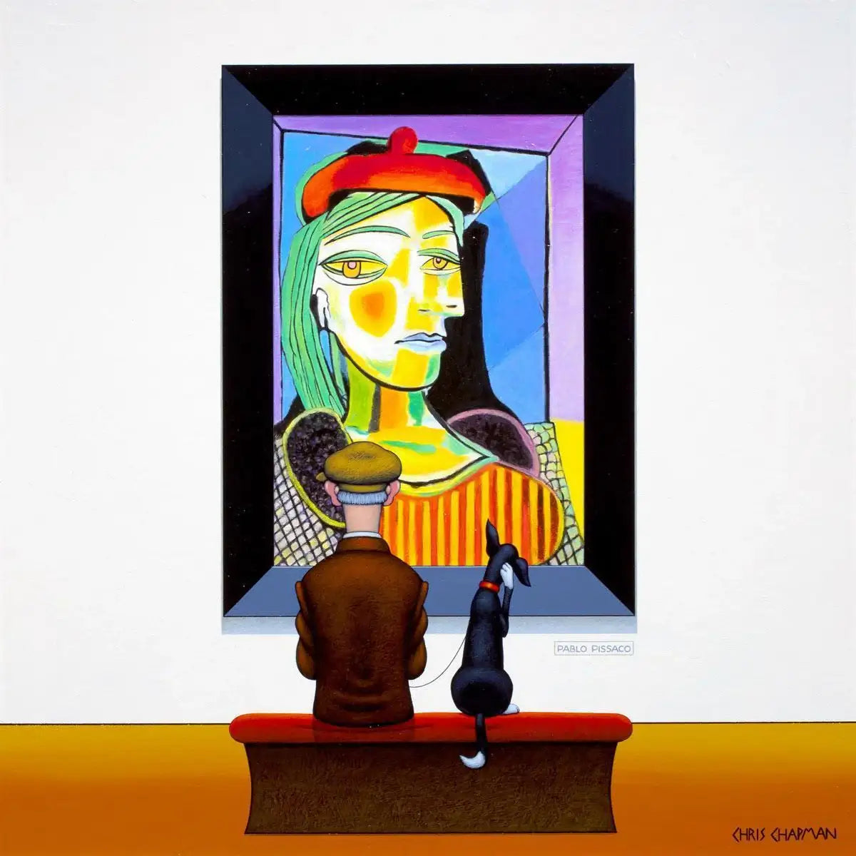 Pablo Puzzling - Original - SOLD by artist Chris Chapman - Wyecliffe Galleries